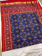 Blue Navratna Design Handwoven Patola Silk Saree