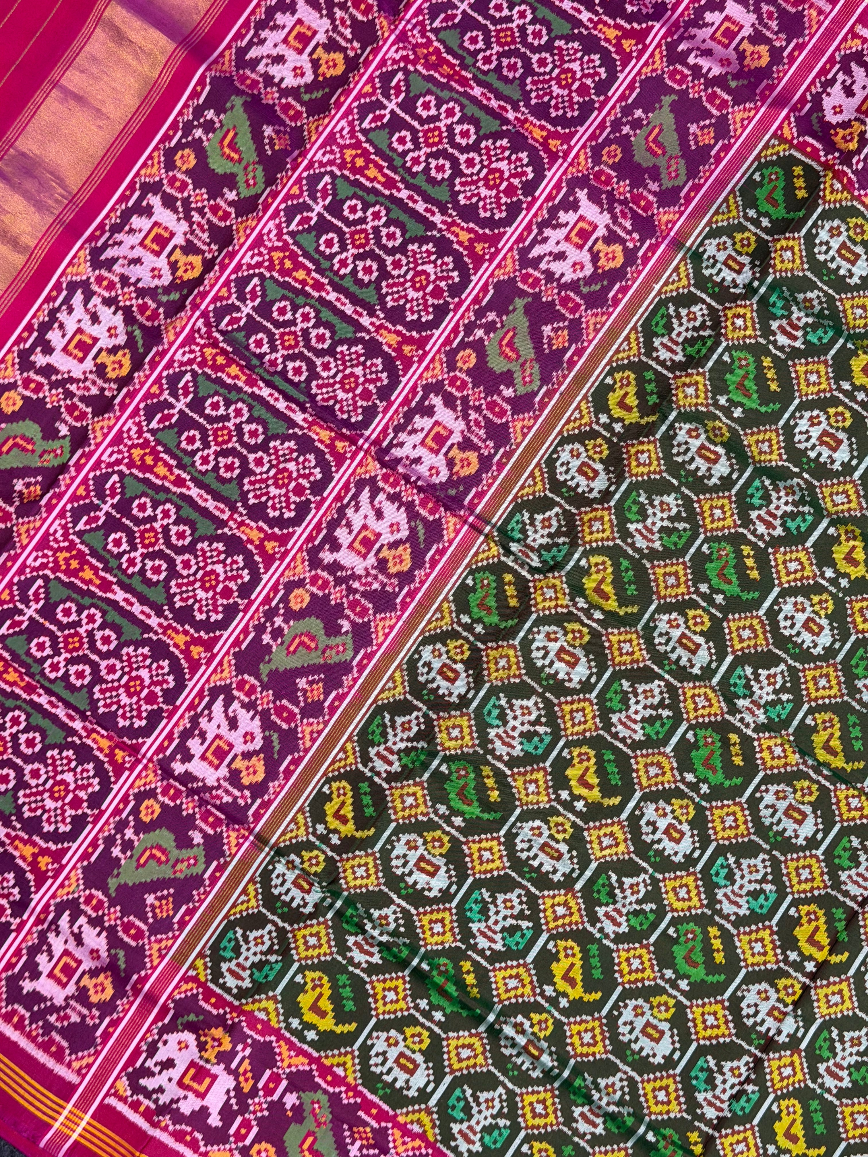 Handwoven Patola Silk Saree Narikunjan