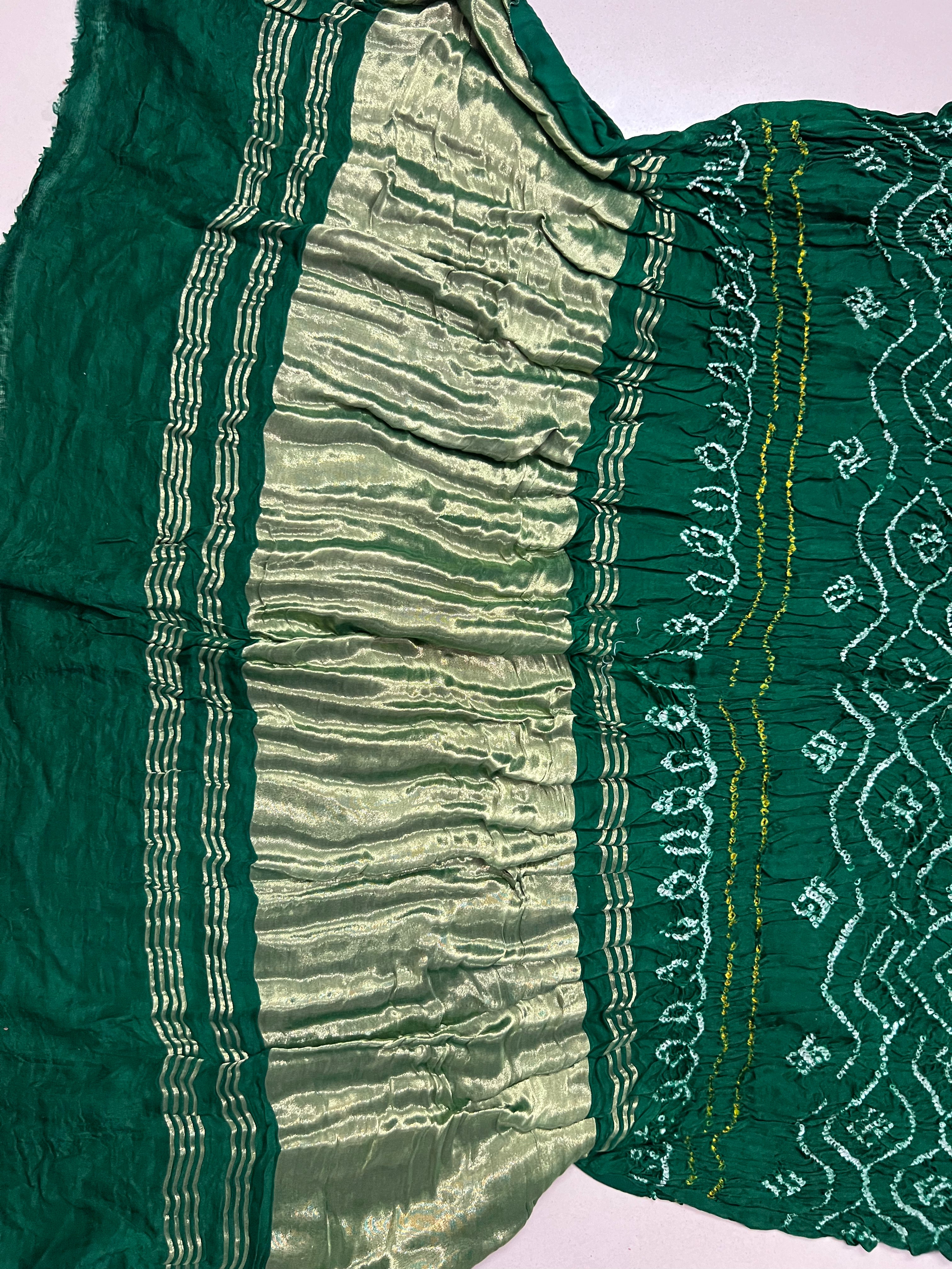 Gaji Silk Bandhej Saree