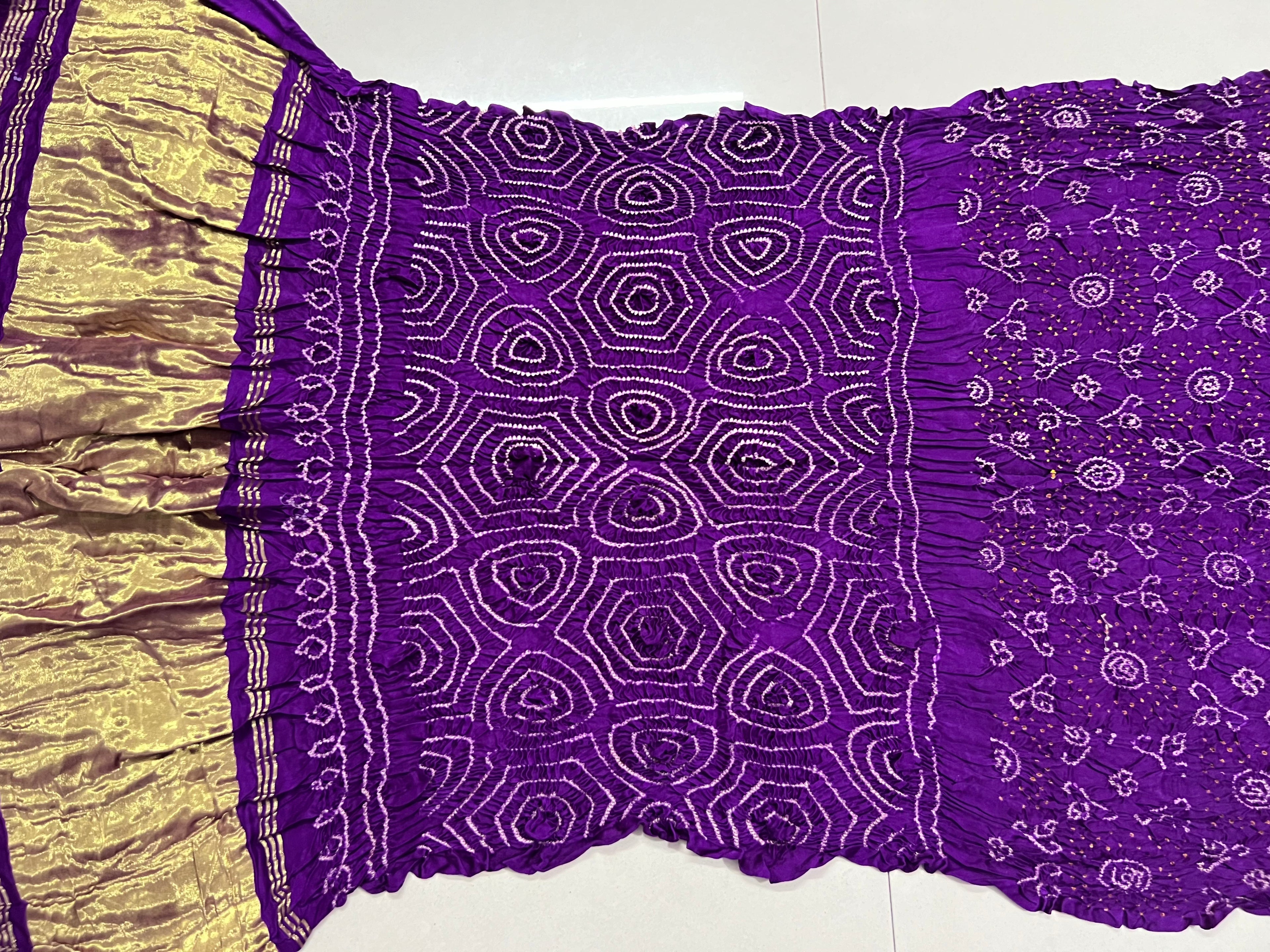 Gaji Silk Bandhej Saree