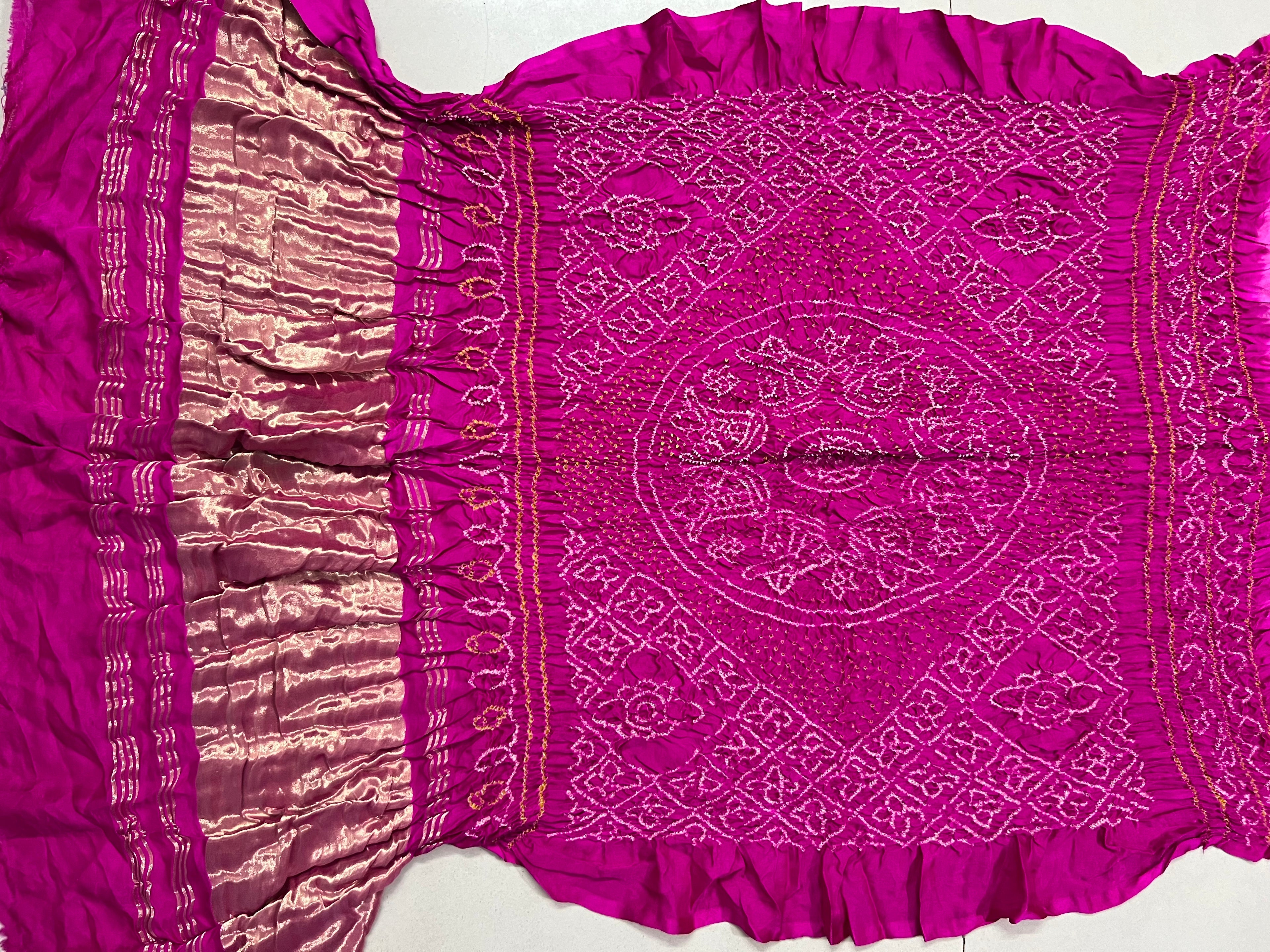Gaji Silk Bandhej Saree