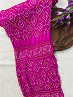 Gaji Silk Bandhej Saree