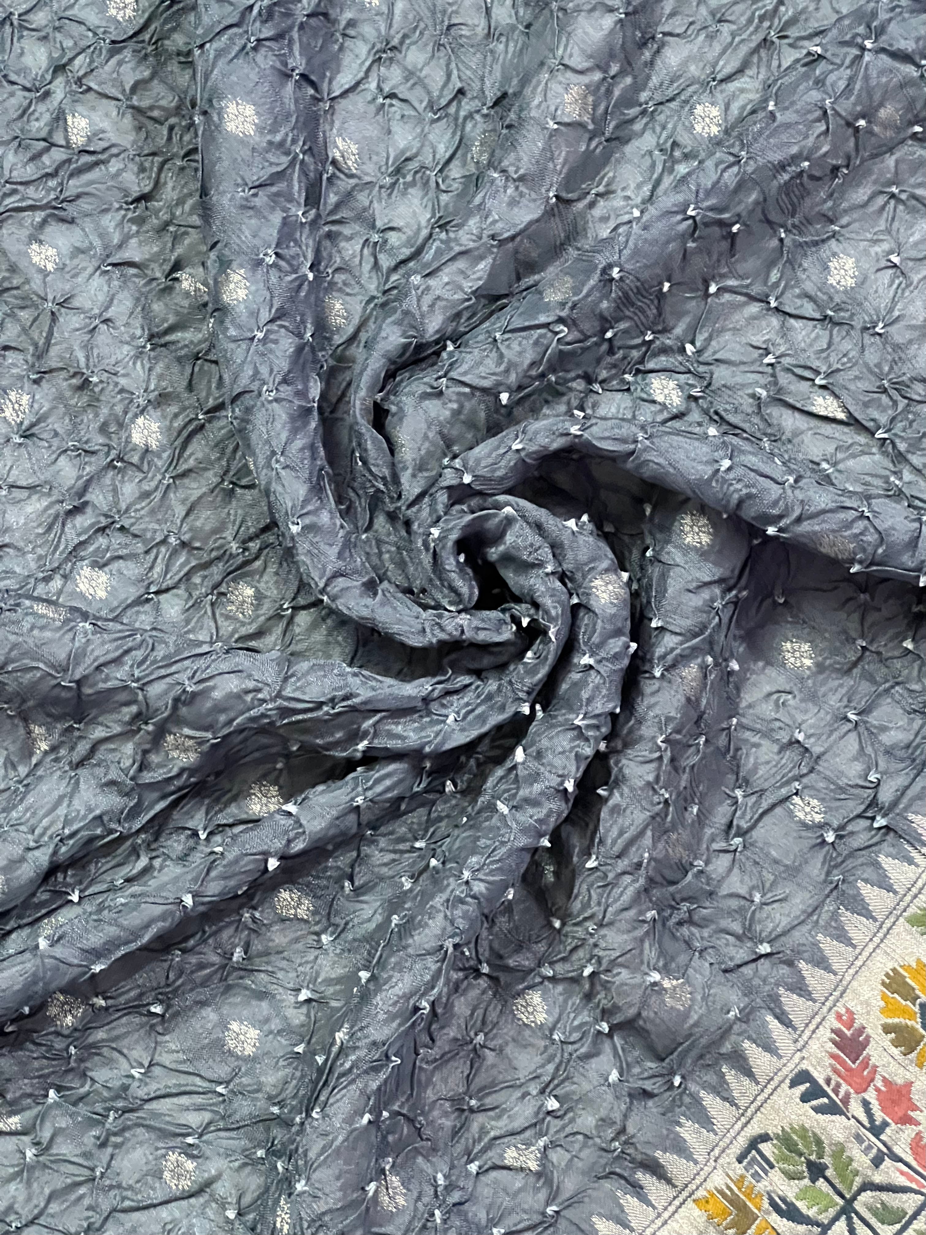 Tussar Bandhej Saree Secondary image