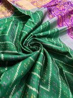 Laheriya Zigzag Handwoven Patola Silk Saree