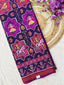 Twill Weaving Handwoven Patola Silk Saree Star Design