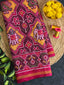 Handwoven Patola Silk Saree Star Design