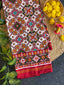 Handwoven Double Ikat Patola Silk Saree White Navratna